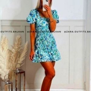 Zara Floral Dress Medium NWOT